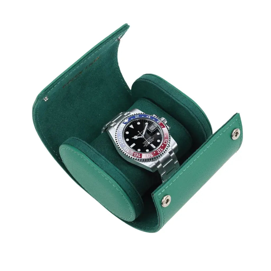 נרתיק שעון יוקרתי Green Lion Solo Watch Roll Case – Rolex Green