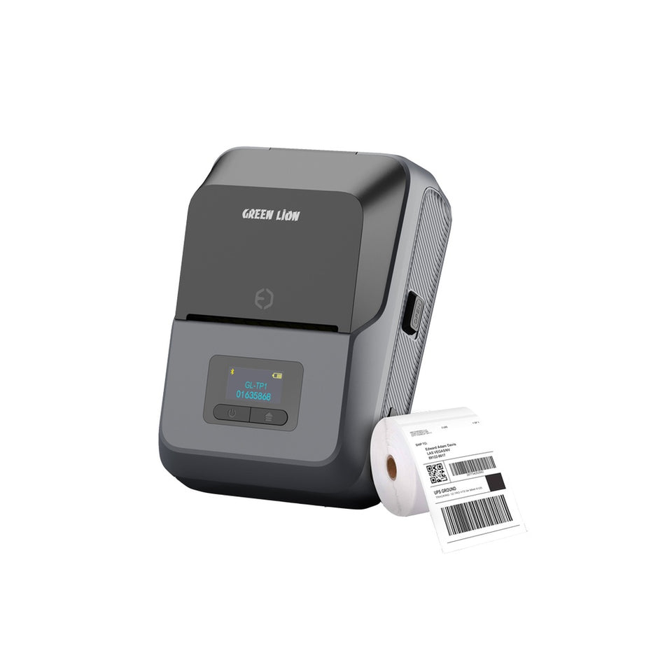 מדפסת תרמית חכמה Green Lion Thermal Printer – אפור 🖨️💼✨
