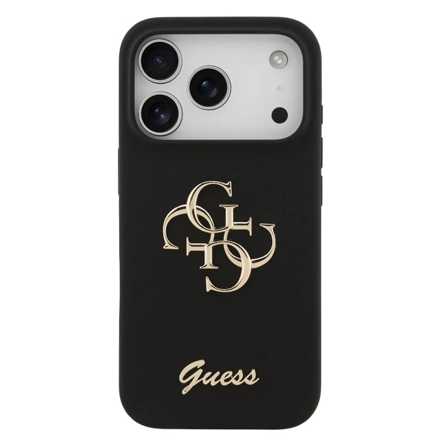 Guess Luxury Liquid Silicone Case – iPhone 17 Pro Max | Black