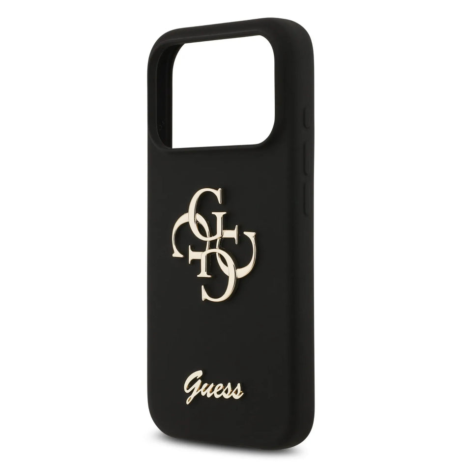 Guess Luxury Liquid Silicone Case – iPhone 17 Pro Max | Black