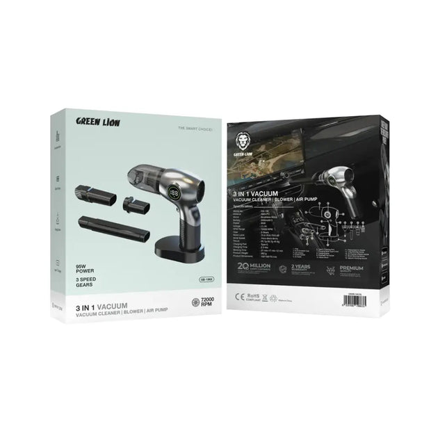 שואב, מפוח ונפח Green Lion 3 ב־1 Vacuum Blower – כסף