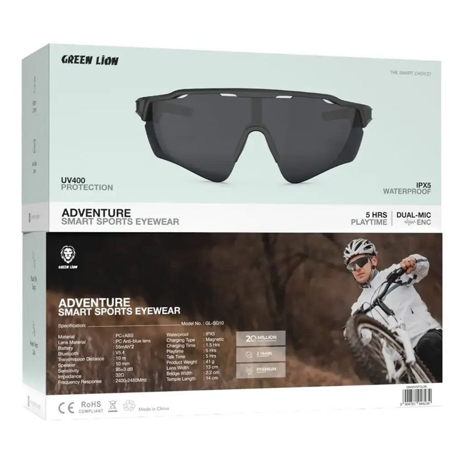 משקפיים חכמים לספורט Green Lion Adventure Smart Sports Eyewear