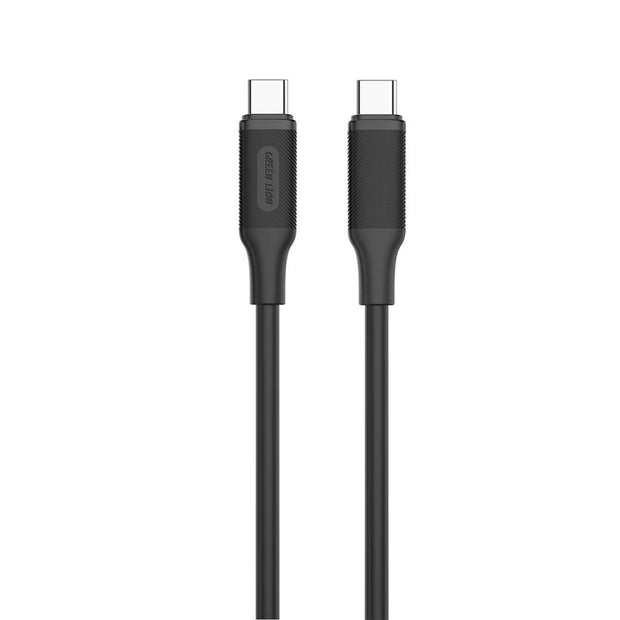 מטען קיר Green Lion PD 20W עם תקע אירופאי (EU) וכבל USB-C ל-USB-C – שחור