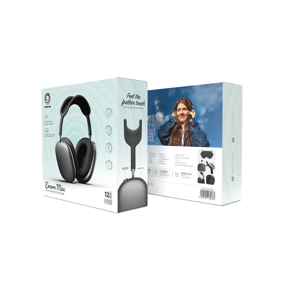 אוזניות אלחוטיות Green Lion Encore Max – שחור 🎧🖤