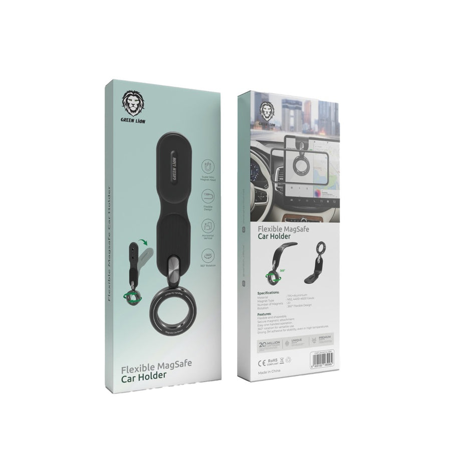 מחזיק רכב מגנטי גמיש Green Lion Flexible MagSafe Car Holder – שחור
