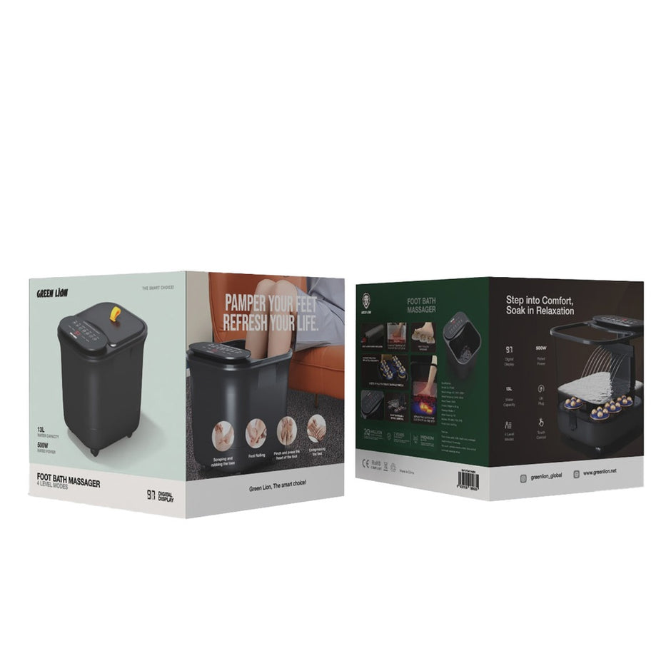 אמבט עיסוי לרגליים Green Lion Foot Bath Massager – שחור 🖤