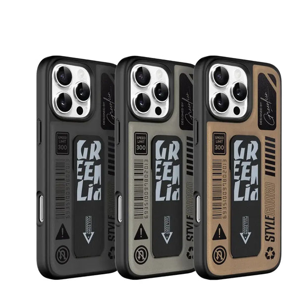 כיסוי מגנטי Green Lion Grip Pro MagSafe לאייפון 16 Pro / Pro Max – שחור