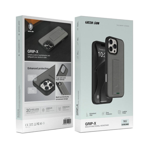 מחזיק אחיזה רב־תכליתי Green Lion Grip-X Multi-Functional Kickstand לאייפון 16 Pro Max