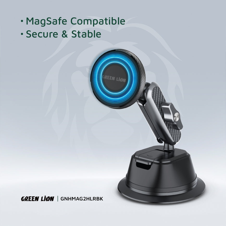 מחזיק טלפון מגנטי לרכב Green Lion Halo MagSafe 2 Car Holder – שחור
