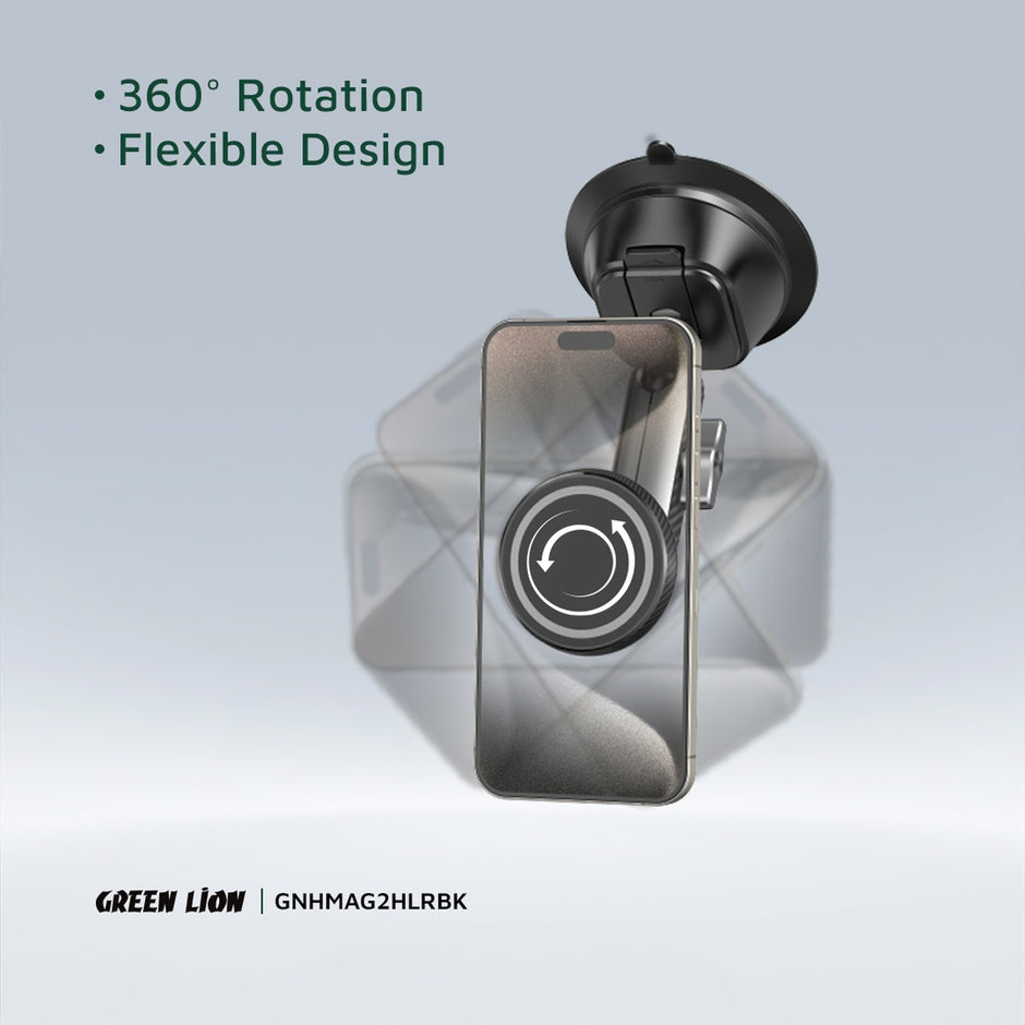 מחזיק טלפון מגנטי לרכב Green Lion Halo MagSafe 2 Car Holder – שחור