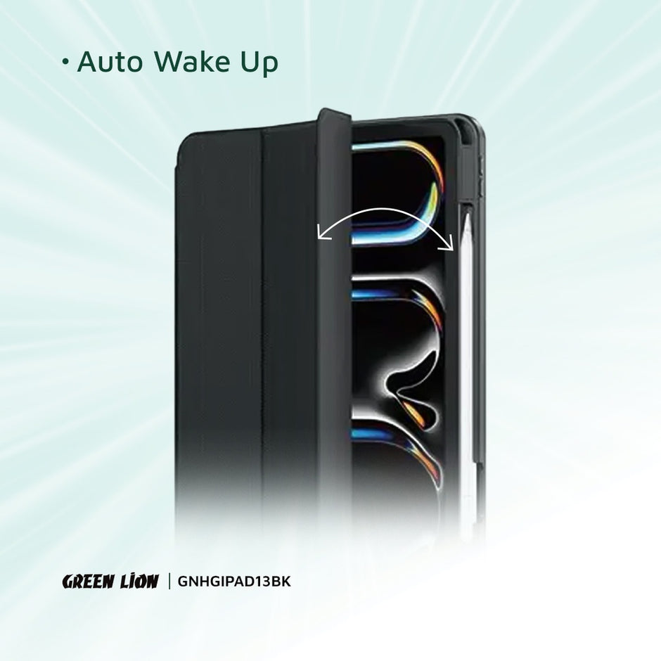 כיסוי פרימיום Green Lion Hogo עם מחזיק עט לאייפד Pro/Air ‎13″‎ 💼📱