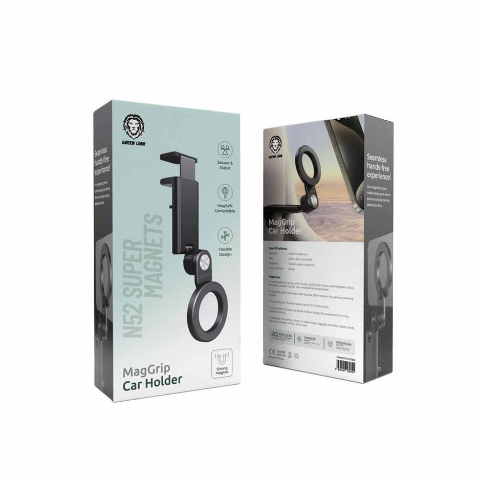 מחזיק טלפון מגנטי לרכב Green Lion MagGrip Car Holder – שחור