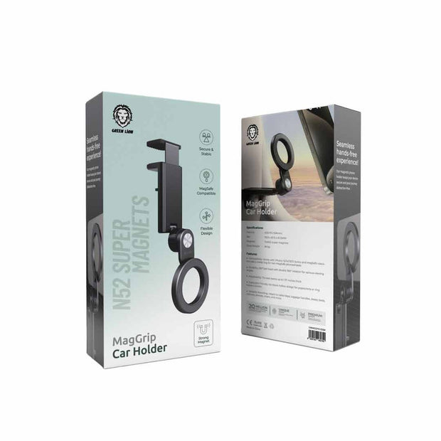 מחזיק טלפון מגנטי לרכב Green Lion MagGrip Car Holder – שחור