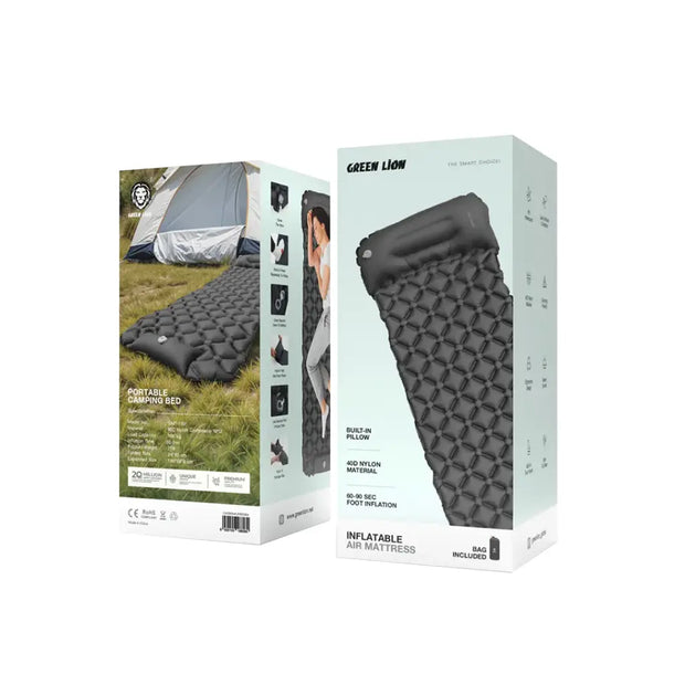 מזרן אוויר מתנפח Green Lion Inflatable Air Mattress – שחור 🖤