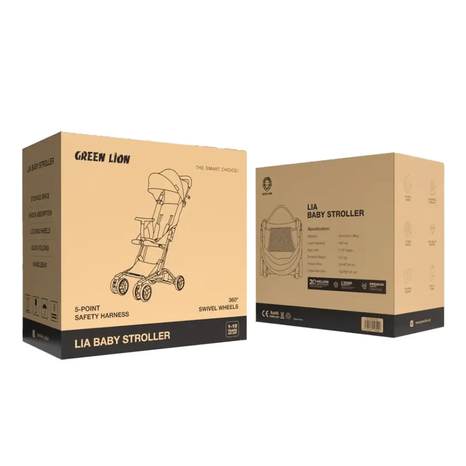 עגלה לתינוק Green Lion Lia Baby Stroller – שחור