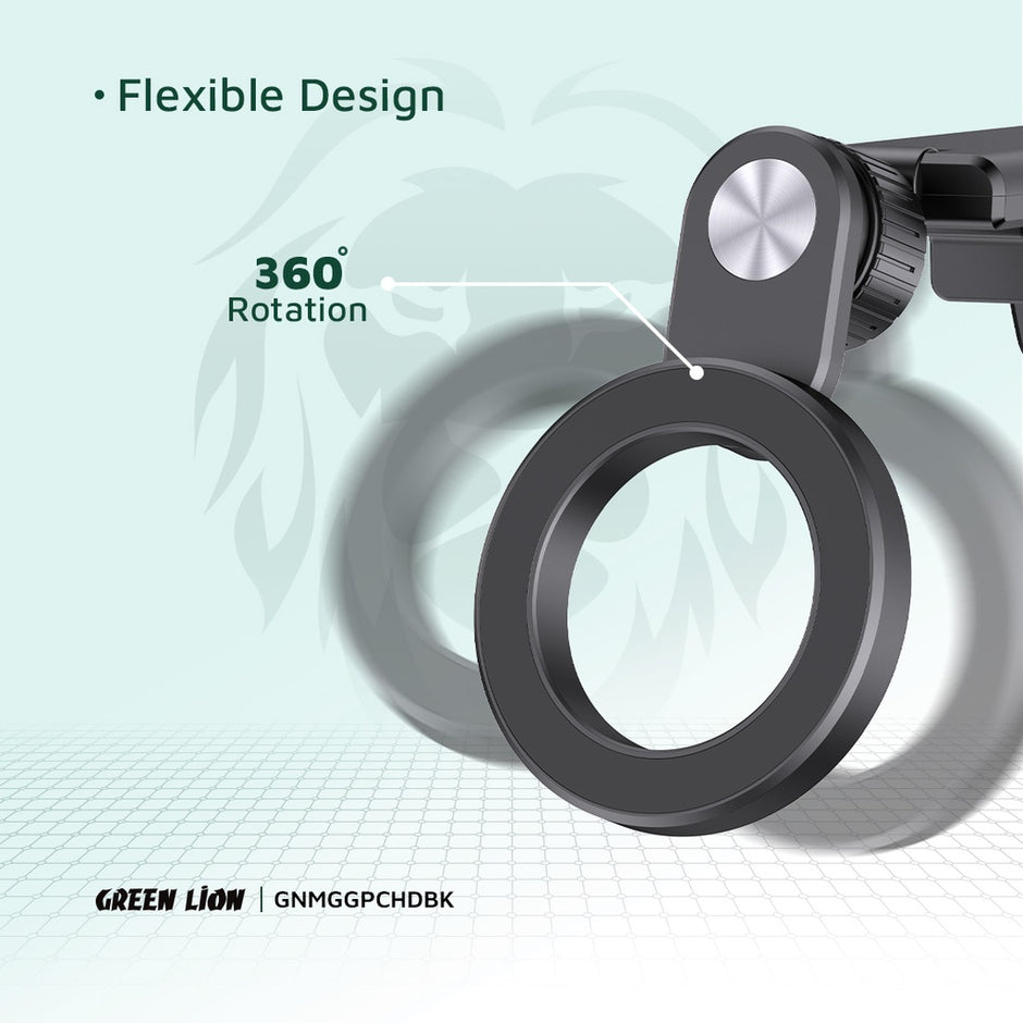 מחזיק טלפון מגנטי לרכב Green Lion MagGrip Car Holder – שחור