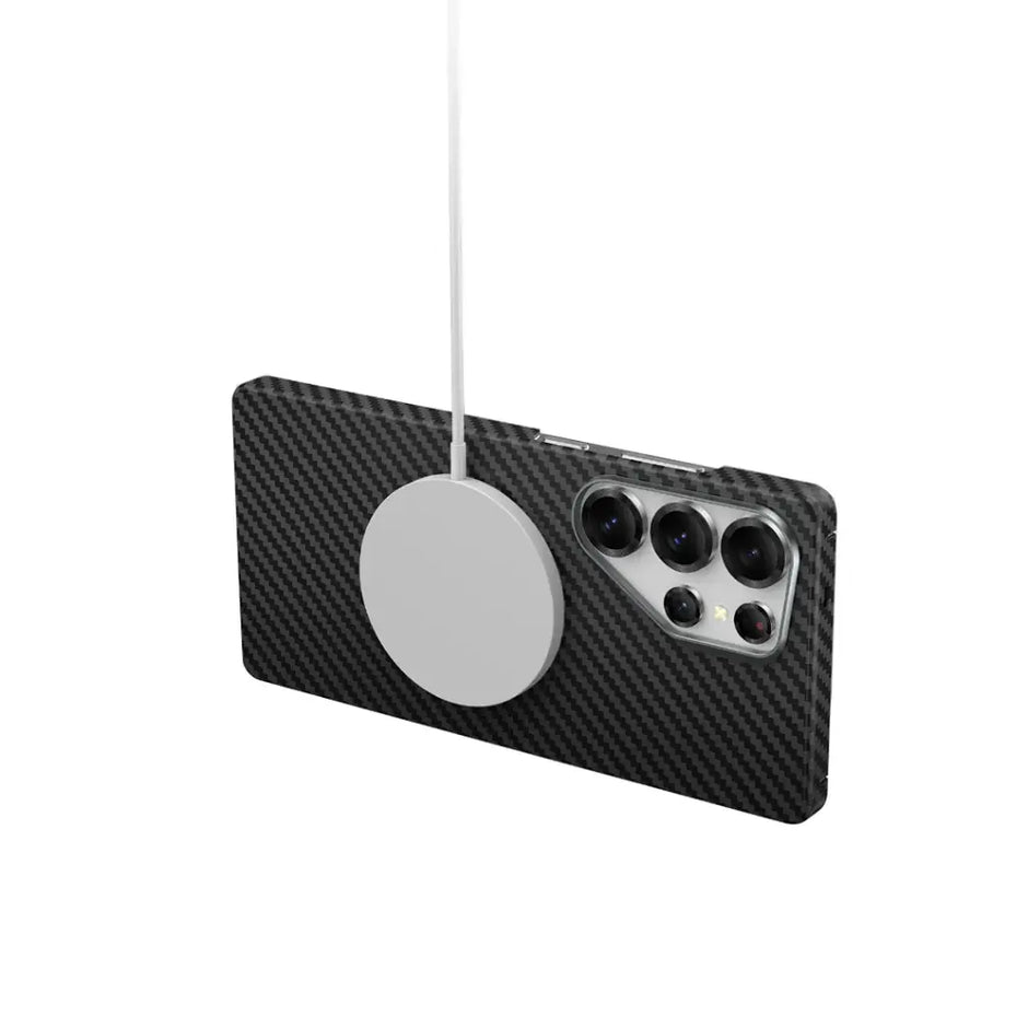 כיסוי מגנטי Green Lion MagSafe Kevlar Armor לגלקסי S25 Ultra – שחור 🛡️📱