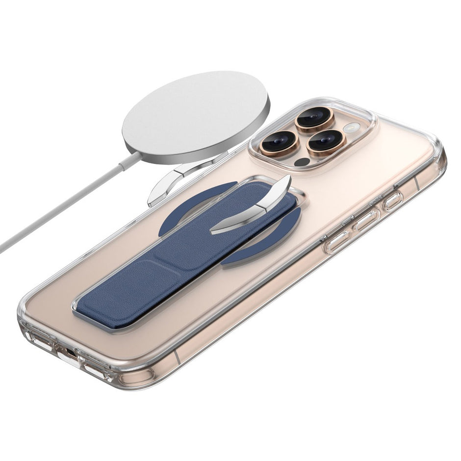 כיסוי עור מגנטי Green Lion MagSafe Leather Grip לאייפון 16 Pro / Pro Max – שחור