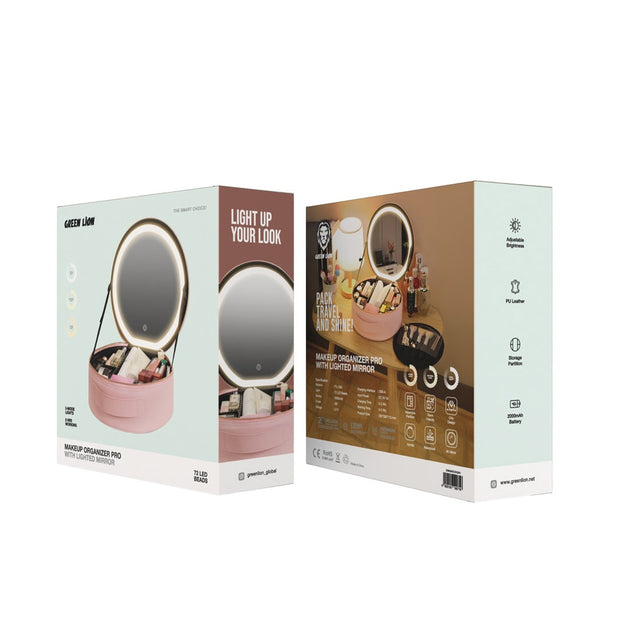 תיק איפור Green Lion Makeup Organizer Pro – ורוד 💄🎀