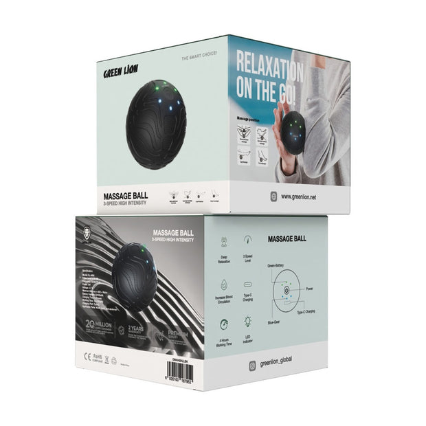 כדור עיסוי Green Lion Massage Ball – שחור 🖤