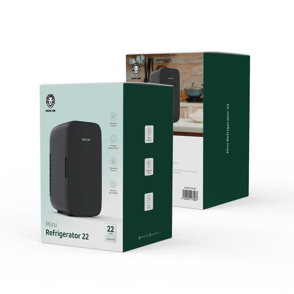 מקרר מיני Green Lion Mini Refrigerator בנפח 22 ליטר – 65W – שחור