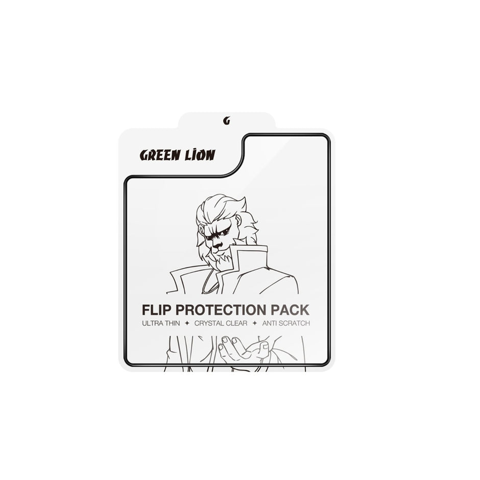 ערכת הגנה Green Lion Fold Protection Pack לסמסונג Galaxy Z Flip 6 – שקוף 🔒📱