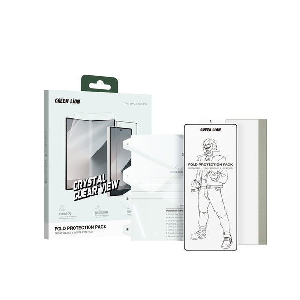 ערכת הגנה Green Lion Protection Pack לסמסונג Galaxy Z Fold 6 – שקוף 🔒📱