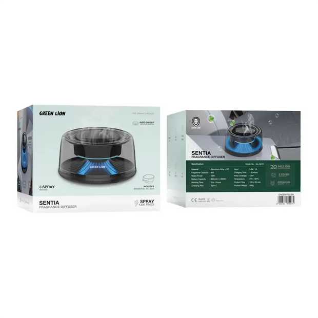 מפיץ ריח יוקרתי Green Lion Sentia Fragrance Diffuser – שחור