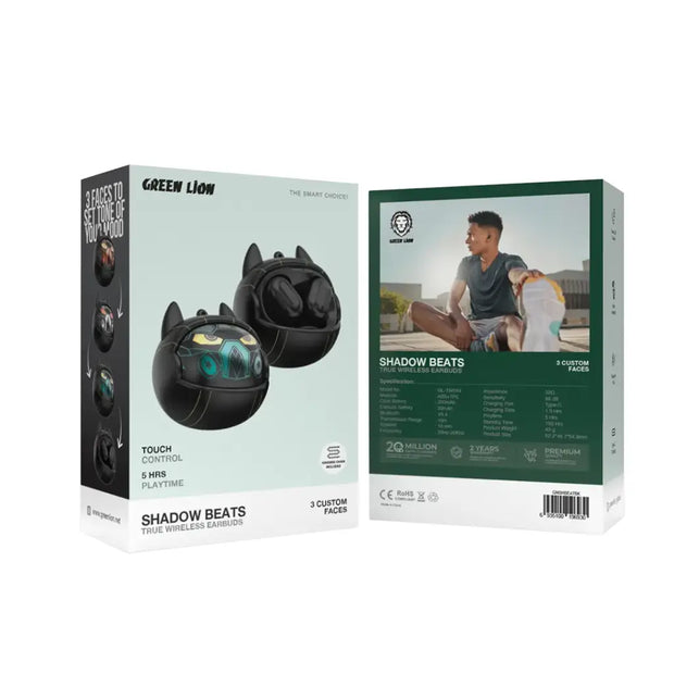 אוזניות אלחוטיות Green Lion Shadow Beats – שחור 🎧🖤