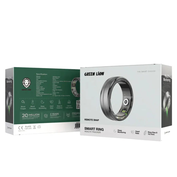 טבעת חכמה למעקב בריאות Green Lion Smart Health Tracker Ring – שחור