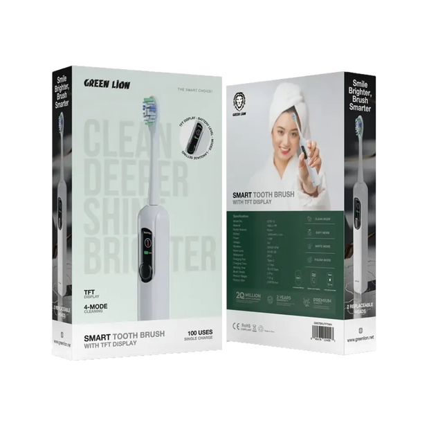 מברשת שיניים חכמה Green Lion Smart Brush – לבן 🪥🤍