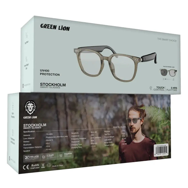 משקפי שמש חכמים Green Lion Stockholm Smart Glasses – שחור