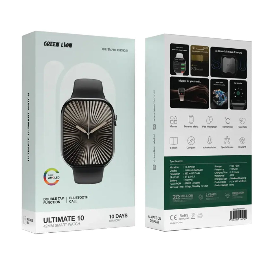 שעון חכם Green Lion Ultimate 10 Smart Watch 42/46MM