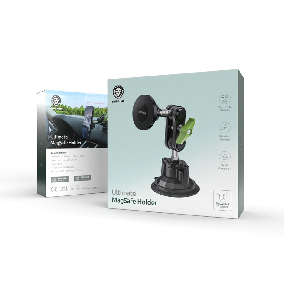 מחזיק טלפון מגנטי Green Lion Ultimate MagSafe Holder 21CM – שחור
