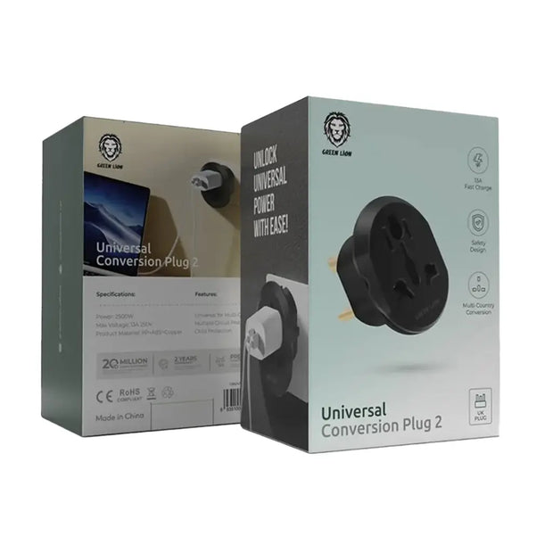 מתאם אוניברסלי Green Lion 2 ל־UK – שחור