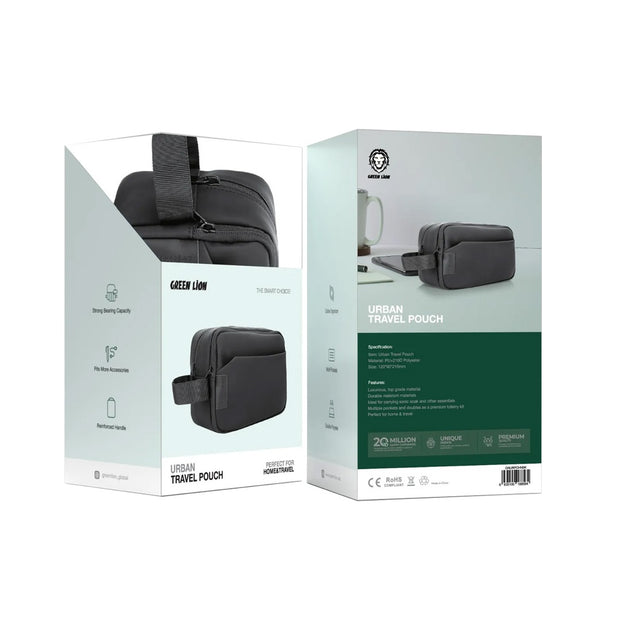 תיק נסיעות Green Lion Urban Travel Pouch – שחור 🖤✈️