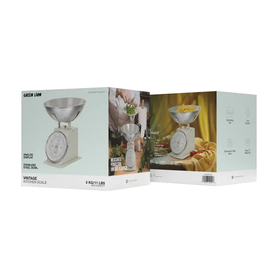 משקל מטבח בעיצוב וינטג' Green Lion Vintage Kitchen Scale – קרם