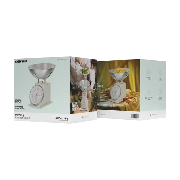 משקל מטבח בעיצוב וינטג' Green Lion Vintage Kitchen Scale – קרם