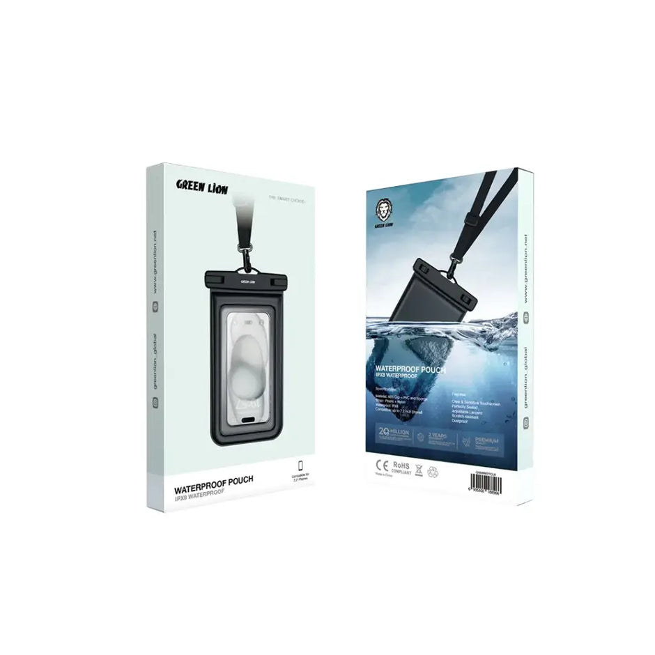 כיסוי אטום למים Green Lion Waterproof Pouch – שקוף 🌊🔍