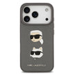 Karl Lagerfeld Luxury Full Wrapped Saffiano Leather Case – iPhone 17 Pro Max | Grey