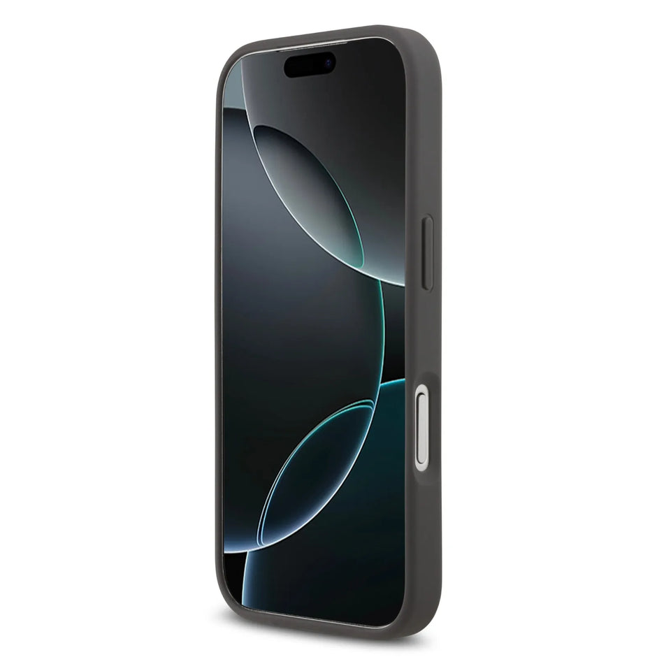 Karl Lagerfeld Luxury Full Wrapped Saffiano Leather Case – iPhone 17 Pro Max | Grey