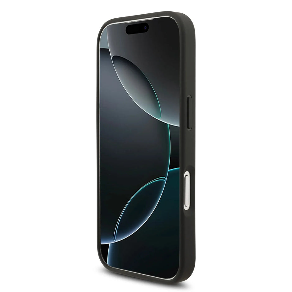 Karl Lagerfeld Luxury Full Wrapped Saffiano Leather Case – iPhone 17 Pro Max | Black