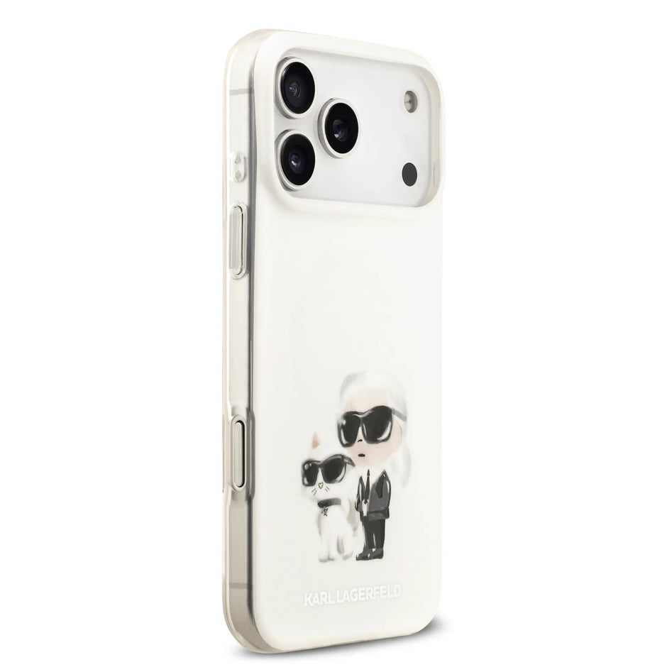 Karl Lagerfeld Luxury MagSafe IML Case – iPhone 17 Pro Max | White