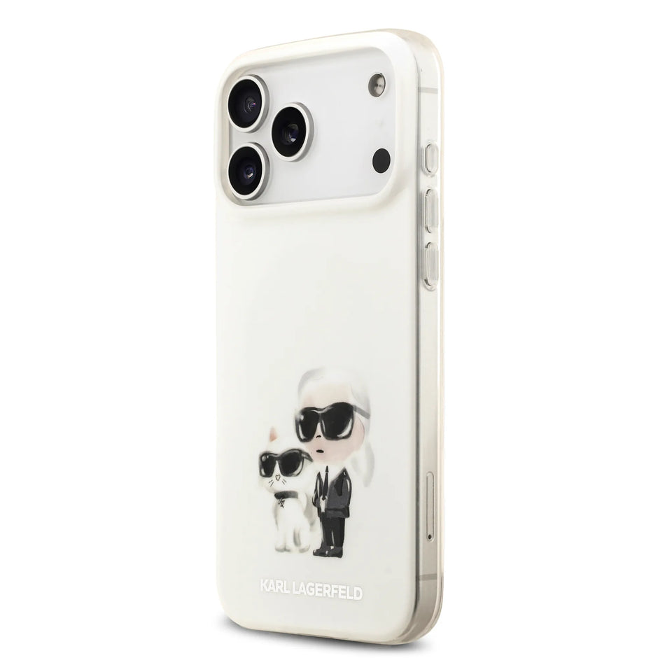 Karl Lagerfeld Luxury MagSafe IML Case – iPhone 17 Pro Max | White