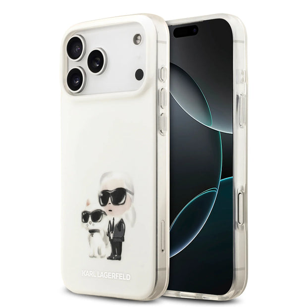 Karl Lagerfeld Luxury MagSafe IML Case – iPhone 17 Pro Max | White