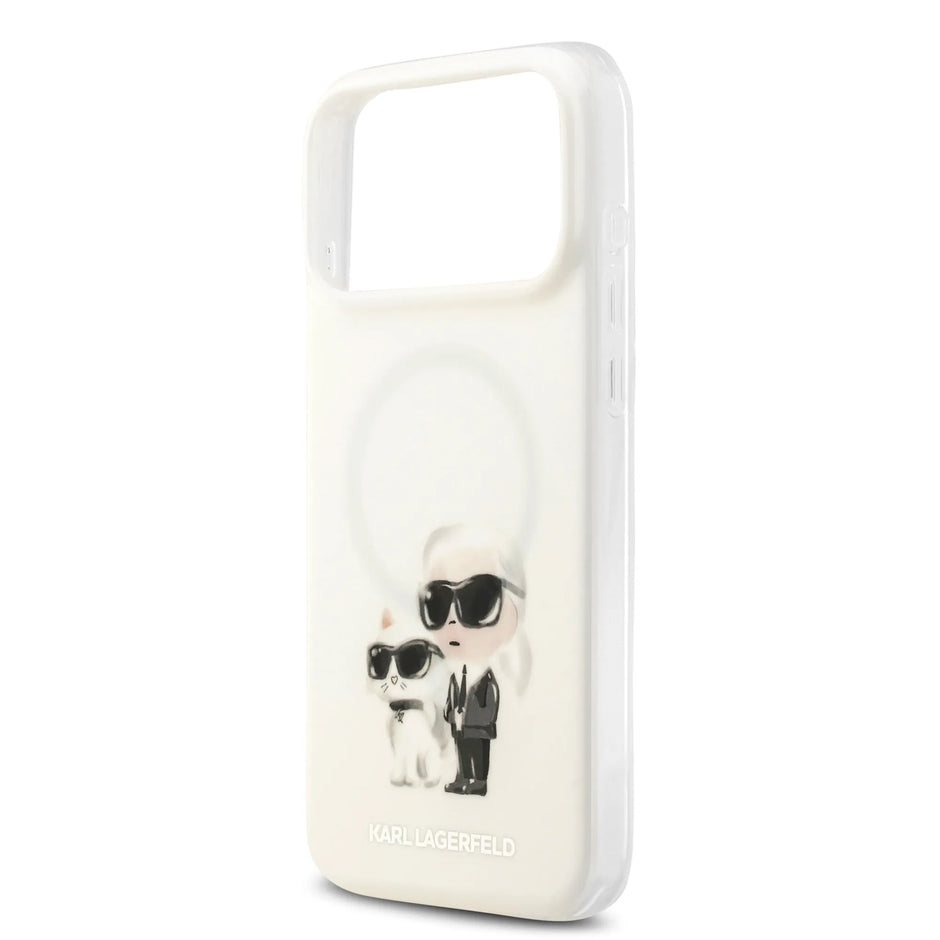Karl Lagerfeld Luxury MagSafe IML Case – iPhone 17 Pro Max | White