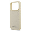 Karl Lagerfeld Luxury MagSafe Full Wrapped PU Leather Case – iPhone 17 Pro Max | Beige