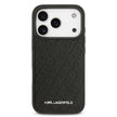 Karl Lagerfeld Luxury MagSafe Full Wrapped PU Leather Case – iPhone 17 Pro Max | Black
