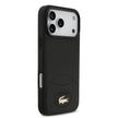 Lacoste Luxury MagSafe PU Leather Hard Case – iPhone 17 Pro Max | Black