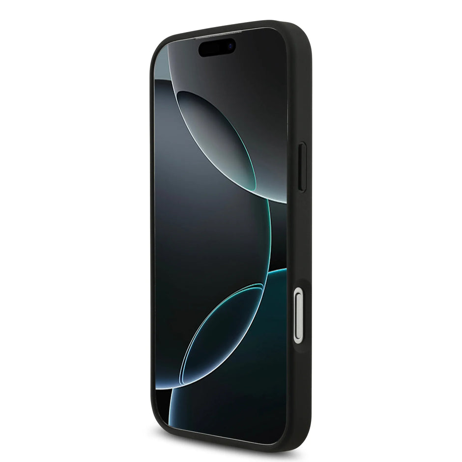 Lacoste Luxury MagSafe PU Leather Hard Case – iPhone 17 Pro Max | Black